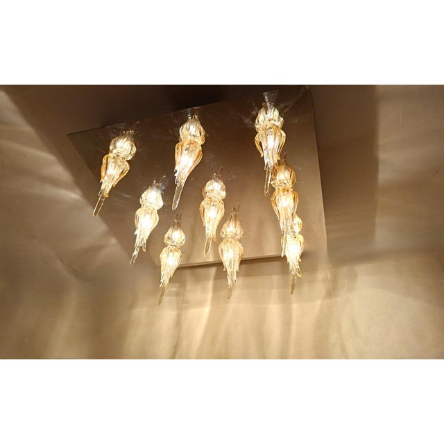 Murano Tulip Glass Ceiling Light by Aureliano Toso For Sale - Image 10 of 18