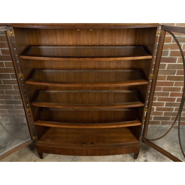 Brown Late 20th Century Vitrine Cabinet With Glass Doors and Shelves, Attributed to Barbara Barry for Henredon For Sale - Image 8 of 12