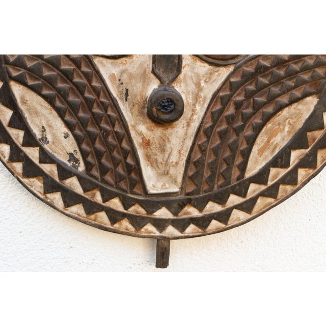 Wood Vintage Finely Carved Tribal Mask For Sale - Image 7 of 9