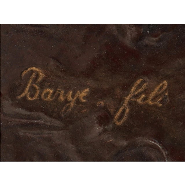 French Emile Guillemin Antique French Spelter Sculpture – Le Cavalier Arabe (The Arab Rider) For Sale - Image 3 of 6