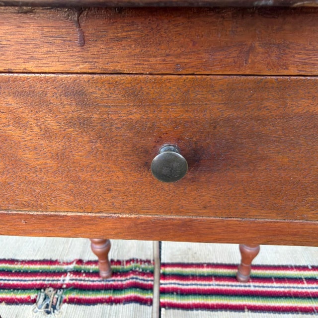 Brown Antique Sheraton Walnut One-Drawer Side Table, Pennsylvania, Circa 1830s For Sale - Image 8 of 13