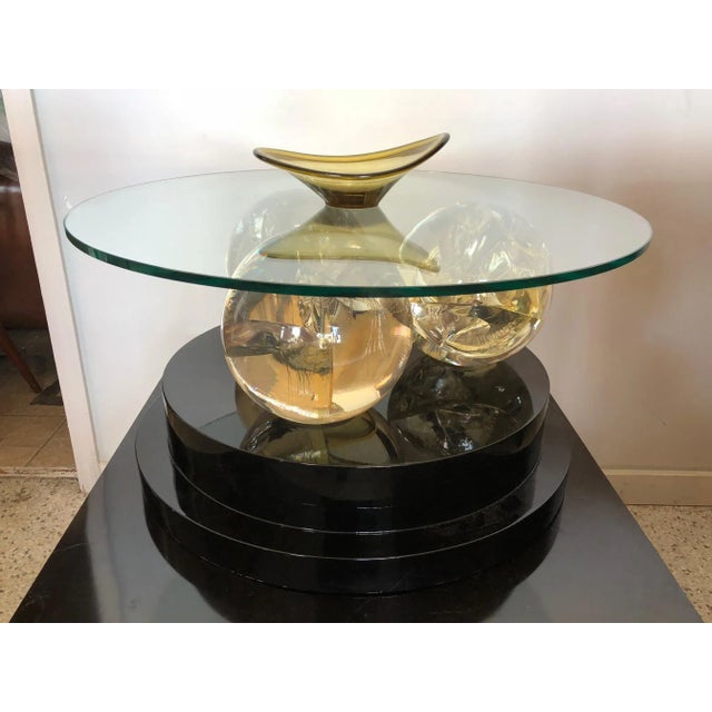 Black 1980s Art Deco Spherical Coffee Table For Sale - Image 8 of 9