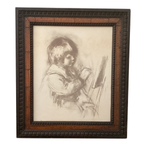 Vintage Lithograph Print “Le Petite Painter (The Small Painter)“ by Pierre-Auguste Renoir