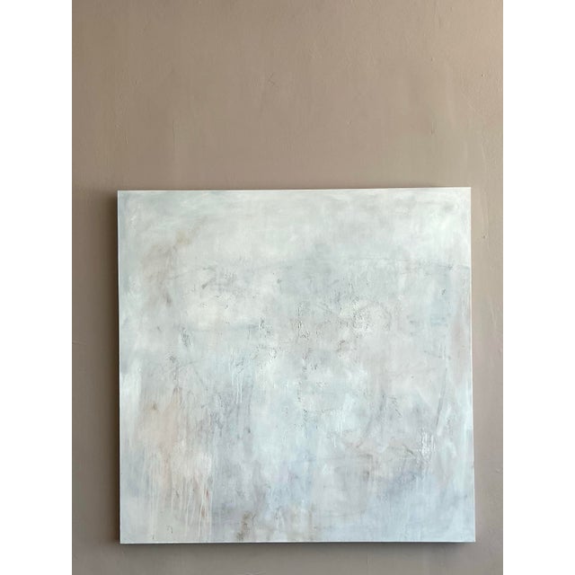 Vintage Boho Original Abstract Oil on Canvas For Sale - Image 9 of 12