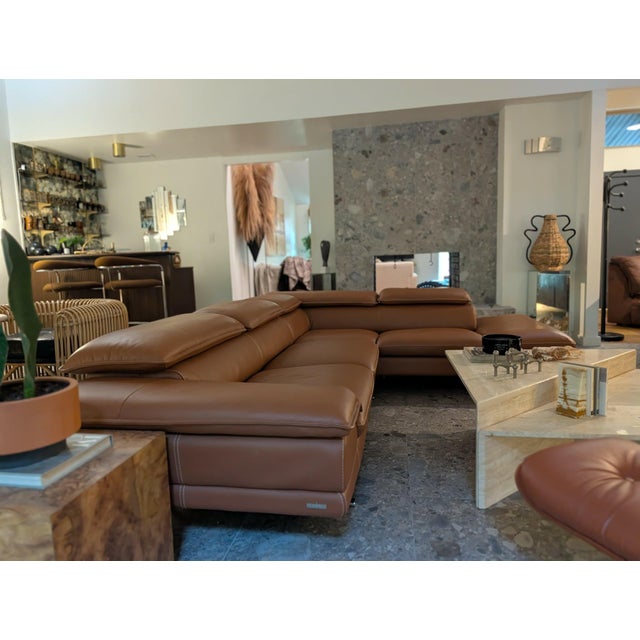 Late 20th Century Nicoletti-Calia Leather Sectional For Sale - Image 4 of 14
