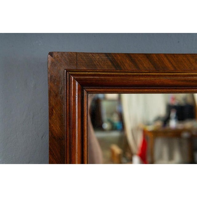Antique Mirror with Pine Frame, 1900s For Sale - Image 9 of 12