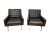 Mid-Century Lounge Chairs-Chrome Base-Newly Upholstered in Italian Leather - a Pair For Sale - Image 6 of 6