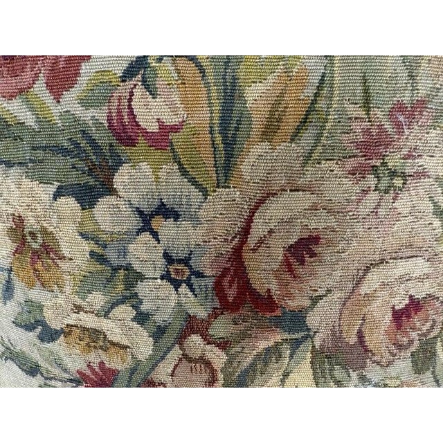 Olive Pair of Custom Aubusson Tapestry and Velvet Pillows by Melissa Levinson For Sale - Image 8 of 10