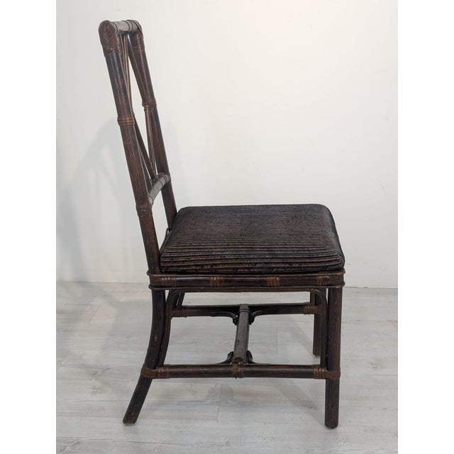 Vintage Chippendale Style Rattan Chair, 1950s For Sale - Image 12 of 16