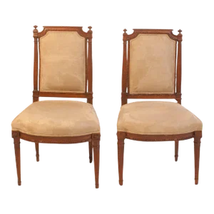 Pair of Louis XVI Period Side Chairs, Circa 1780