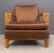 1960s Mid-Century American Studio/Craft Oak Lounge Chair With Thistle Carving For Sale - Image 4 of 8