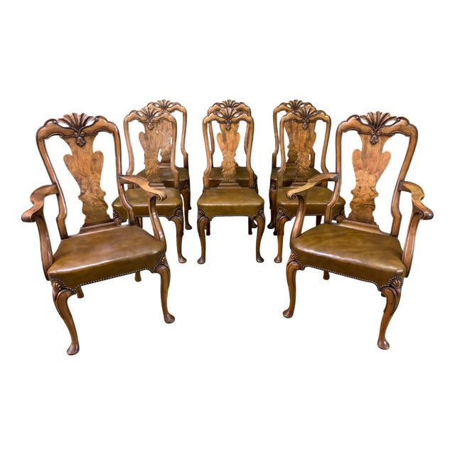 Queen Anne Style Chairs from Waring & Gillow, 1920, Set of 8 For Sale