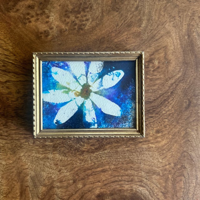 Contemporary “Celestial Bloom” Framed Signed Original Watercolor Botanical by Nancy Smith For Sale - Image 3 of 4