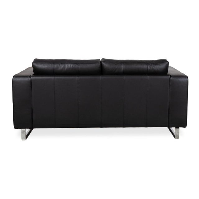 Indivi Leather Two-Seater Black Sofa by BoConcept For Sale - Image 12 of 14