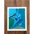 Vintage Figurative Blue Acrylic Oil in Canvas For Sale - Image 11 of 12