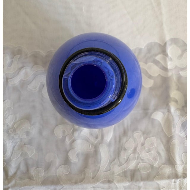 Glass 1985 Postmodern Lino Tagliapietra & Marina Angelin for Effetre Blue Murano Glass Decanter, 2/200 For Sale - Image 7 of 14