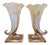 Steuben Crystal Cornucopia Vases, Signed - a Pair For Sale