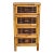 Modern Burnt Bamboo 4 Drawer Occasional Night Table For Sale