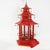 Chinoiserie Pagoda With Steps Ceiling Chandelier, Red/Gold With Bells For Sale - Image 10 of 17