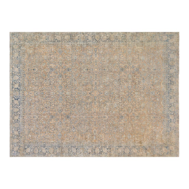 Fine Antique Persian Tabriz Handmade Wool Rug For Sale