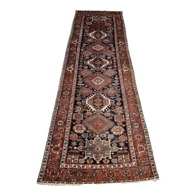 Vintage Persian Serapi Gallery Size For Sale