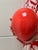 Red Red Glossy Ceramic Balloon Wall Sculpture -Large Size For Sale - Image 8 of 13