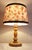 1970s Vintage Table Lamp with Turned Spruce Wood Base and Fabric Shade, 1970s For Sale - Image 5 of 7