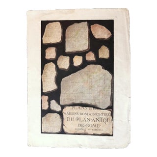 Francois Mazois - Roman Stones - Original Lithograph - 1880 Ca. For Sale