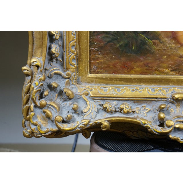 Late 20th Century Late 20th Century At the Edge of the Brook Oil Painting After William-Adolphe Bouguereau 24" For Sale - Image 5 of 11