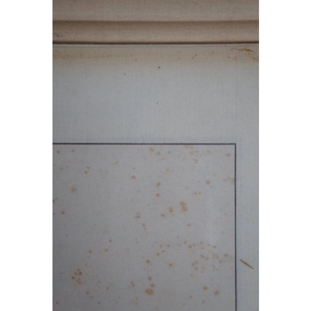 White Vintage Chinese Abstract Floral Bamboo East Fence Snow Delight Watercolor Painting For Sale - Image 8 of 12