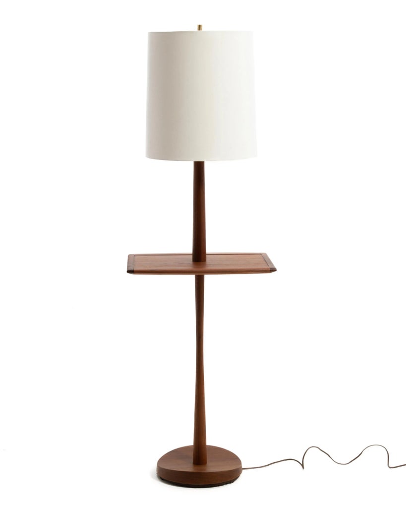 Laurel Lamp Manufacturing Company Mid Century Teak Table Shelf 