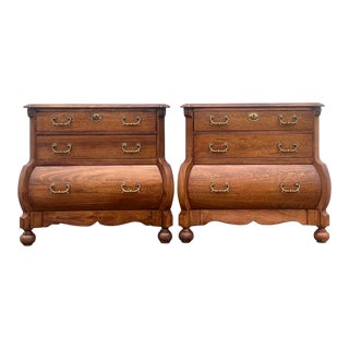 Newly Refinished Ralph Lauren Oversized Bombay Nightstands - a Pair For Sale