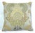 Vintage silk embroidered gold and bronze damask foliate design pillow. Zipper enclosure and down fill.