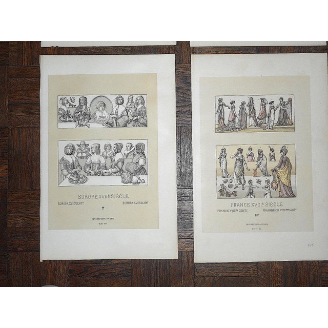 Realism Antique 19th Century Lithographs-Women-Folio Size - Set of 6 For Sale - Image 3 of 7