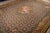 French 9x12 Vintage Aubusson Flat Weave Wool Rug, Olive Green Star Lattice For Sale - Image 3 of 15