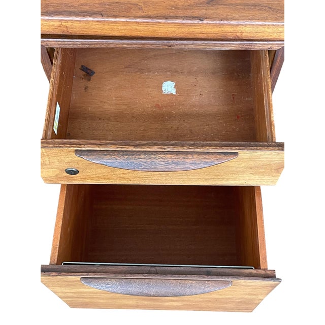 1960s Jens Risom Mid Century Walnut Wood Executive Desk For Sale - Image 9 of 18