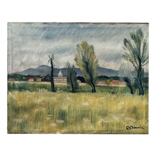 René Chancrin, Landscape Composition, 20th Century, Oil Painting on Canvas For Sale