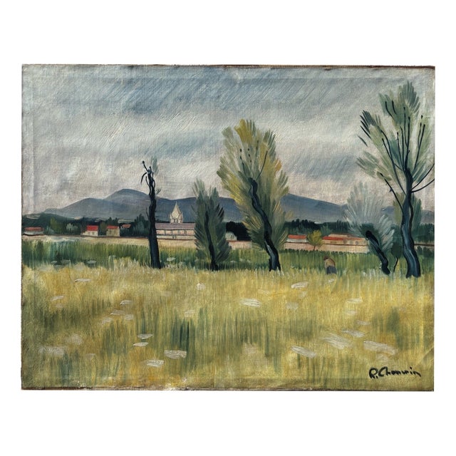 René Chancrin, Landscape Composition, 20th Century, Oil Painting on Canvas For Sale