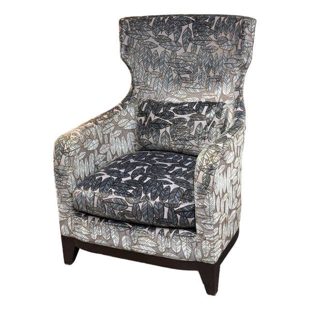 Bespoke Wingback Lounge Armchair For Sale