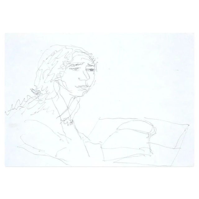 Juliette is a superb black China ink original drawing realized on paper by the artist Jeanne Daour (1914-?). With the...