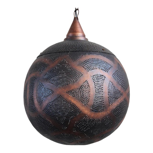 Copper Globe Lantern Medium For Sale