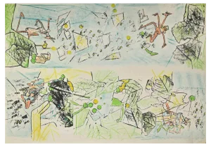 Sebastian Matta, L'Enfer, Lithograph, 1970s
