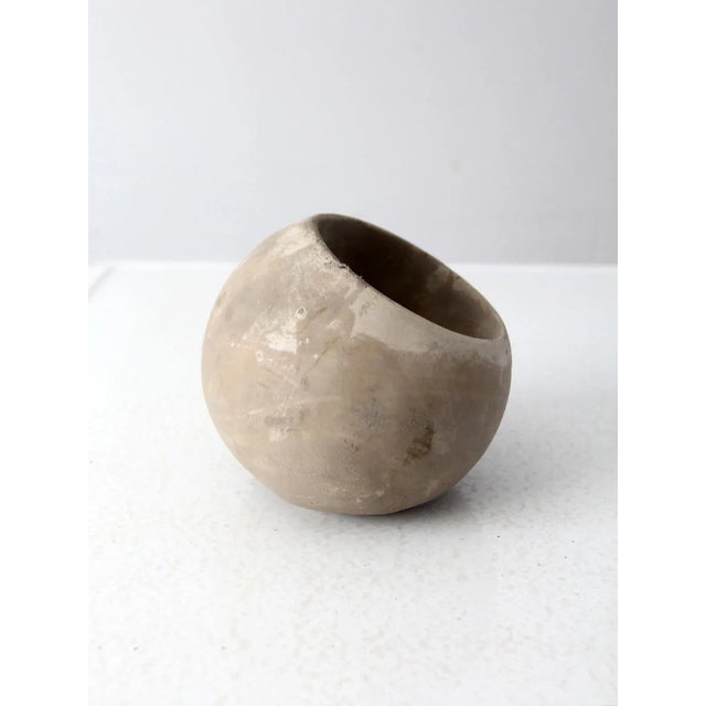 Vintage Cement Orb Planter For Sale - Image 10 of 11