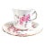 1960s Hammersley Pink Floral Tea Cup & Saucer Set For Sale