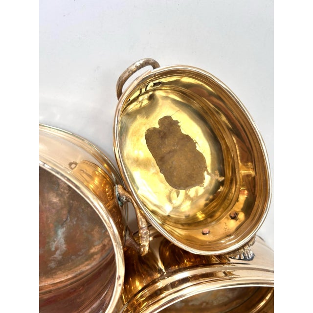 Vintage Brass Clamshell Seashell Tiered Planters - Set of 3 For Sale In Louisville - Image 6 of 8