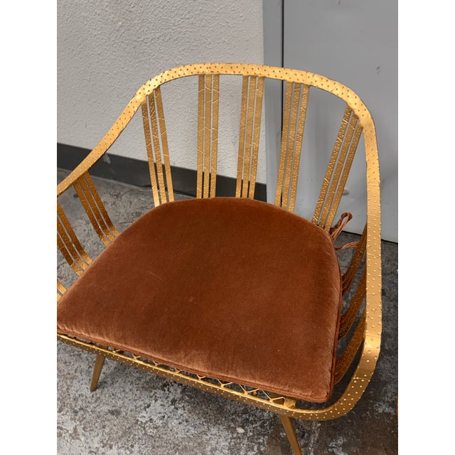 2010s Cb2 Gala Gold Lounge Chairs, Pair. For Sale - Image 5 of 12