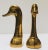 Mid 20th Century Vintage Polished Cast Brass Duck Bookends, Circa 1950 For Sale - Image 5 of 9