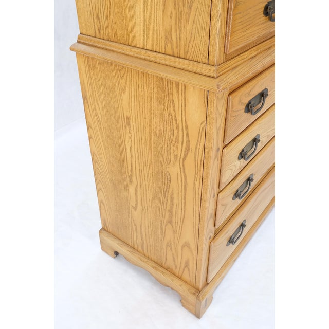 Solid Chestnut 8 Drawers High Chest Dresser Phenomenal Craftsmanship For Sale - Image 12 of 12