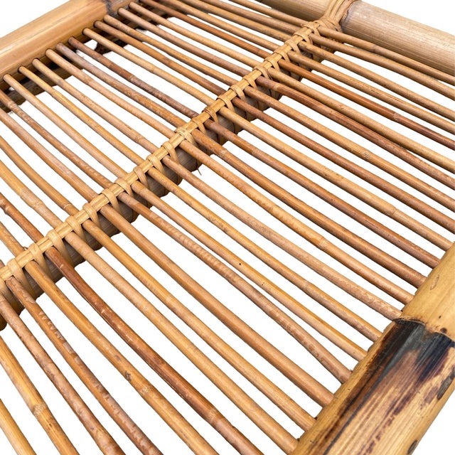 1930s Restored Art Deco Stick Reed Rattan Serving Tray For Sale In Los Angeles - Image 6 of 6