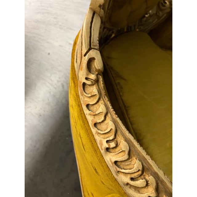 Mid 19th Century Monumental Rococo Revival Carved Sectional Sofa in Golden Velvet For Sale - Image 9 of 12